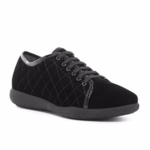 Aquatalia Glenda Quilted Velvet Leather Sneakers